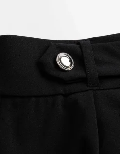 Culotte - Webstoff - schwarz