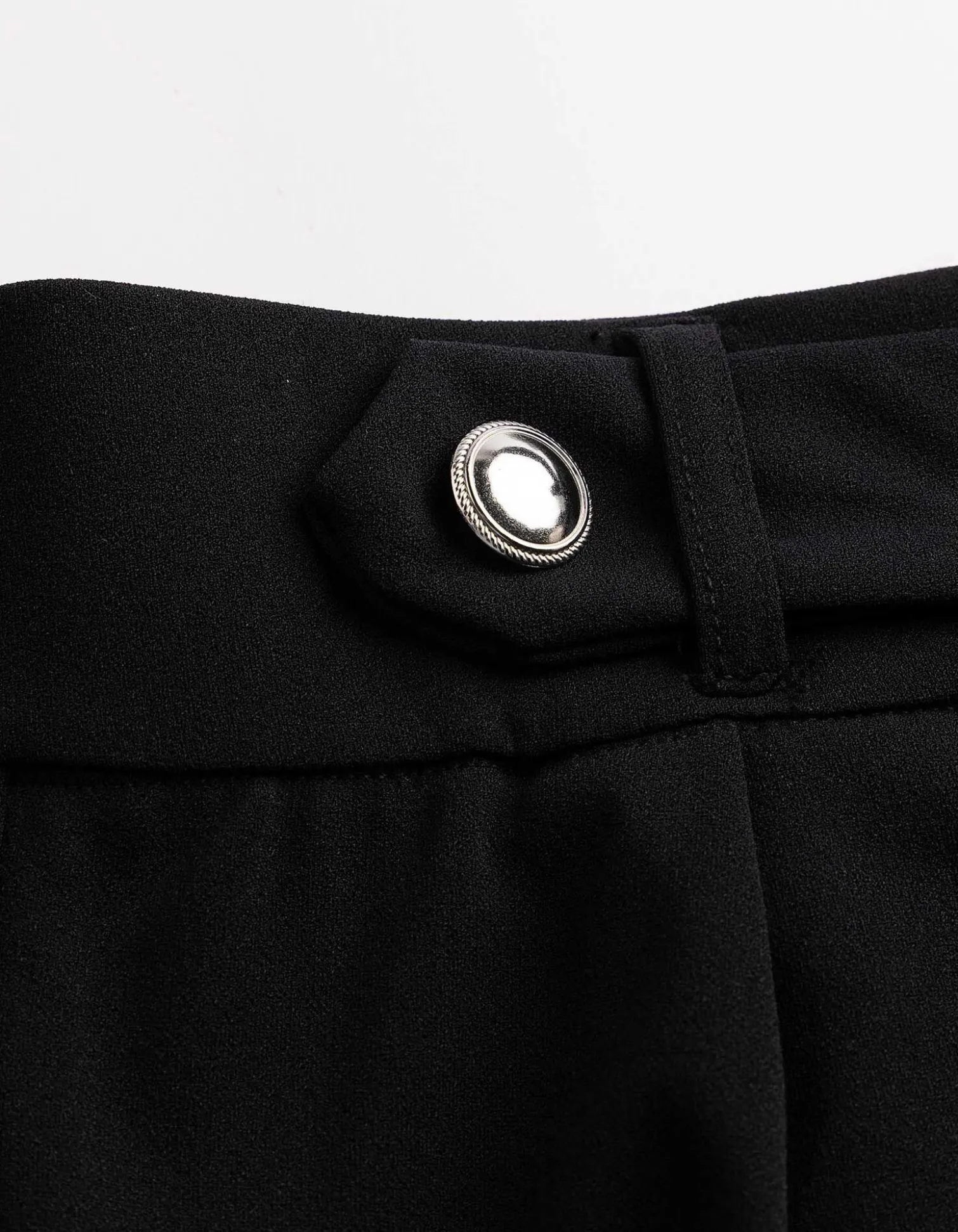 Culotte - Webstoff - schwarz