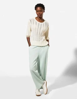 Culotte - Webstoff - türkis