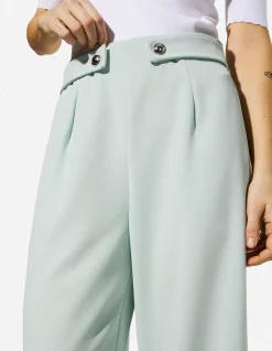 Culotte - Webstoff - türkis