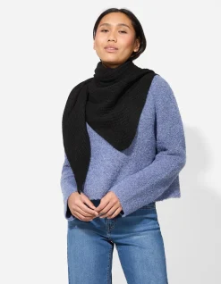 Dreieckstuch - einfarbig - schwarz