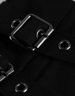 Faltenrock - Twill - schwarz