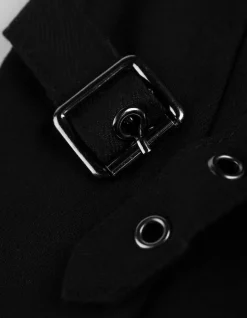 Faltenrock - Twill - schwarz