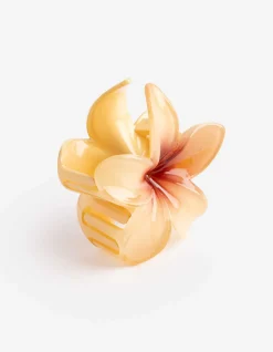 Haarklammer - Blumen - beige