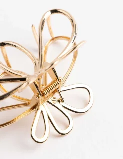 Haarklammer - Metallic-Details - goldfarben
