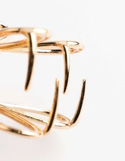 Haarklammer - Metallic-Details - goldfarben