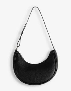 Handtasche - Lederoptik - schwarz