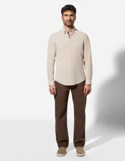 Hemd - Leinen-Mix - beige