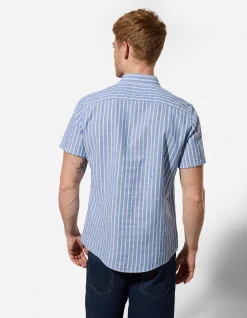 Hemd - Leinen-Mix - blau