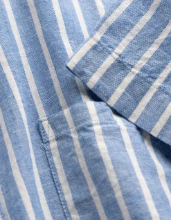 Hemd - Leinen-Mix - blau