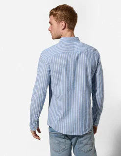Hemd - Leinen-Mix - blau