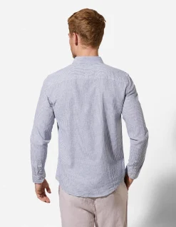 Hemd - Leinen-Mix - dunkelblau