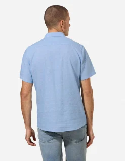 Hemd - Leinen-Mix - hellblau