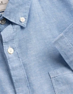 Hemd - Leinen-Mix - hellblau