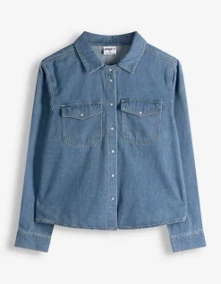 Hemd - mid blue denim - blau