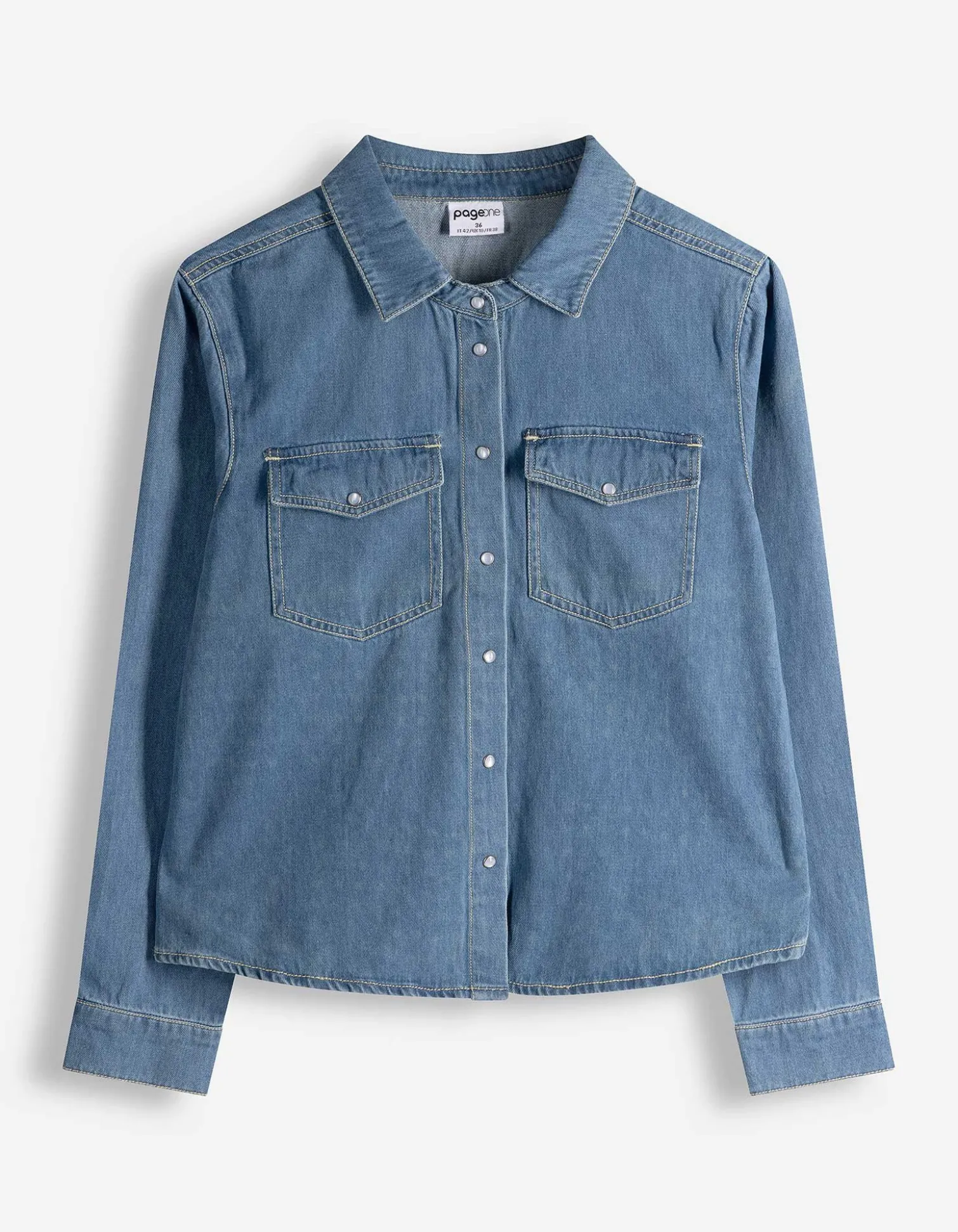 Hemd - mid blue denim - blau
