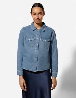 Hemd - mid blue denim - blau