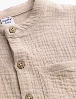 Hemd - Musselin - beige