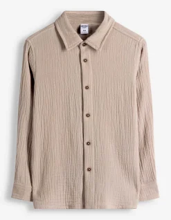 Hemd - Musselin - beige