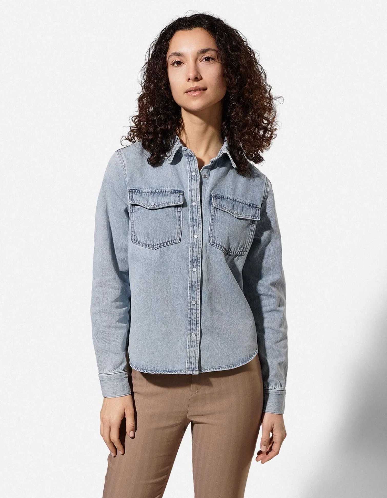 Hemdbluse - mid blue denim - blau