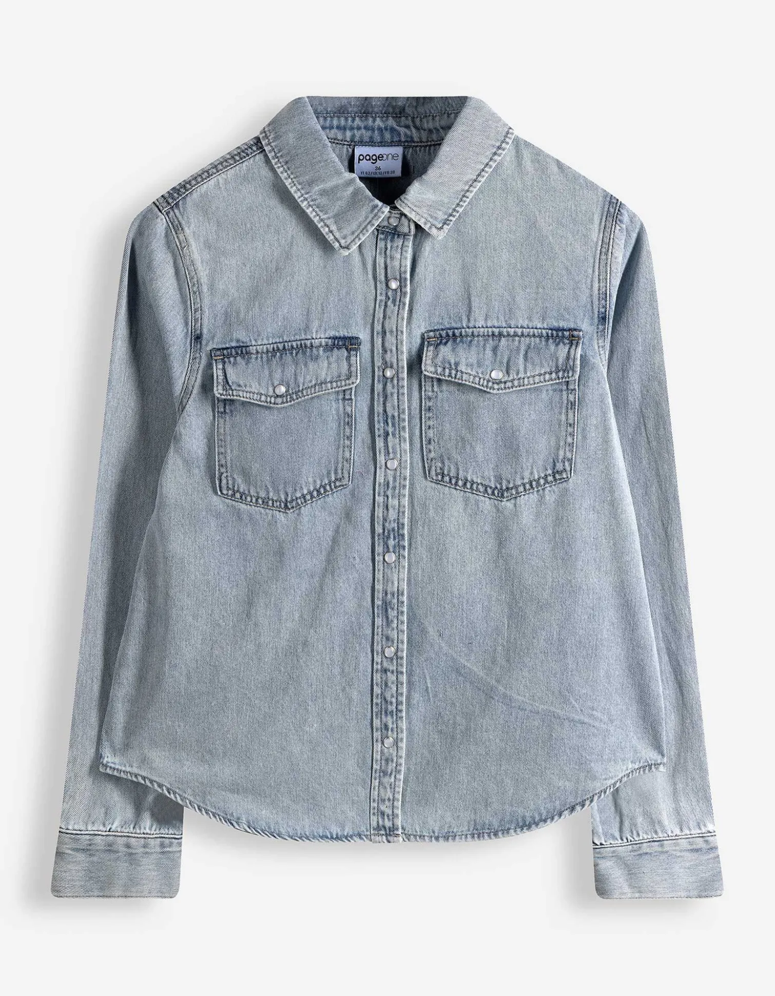 Hemdbluse - mid blue denim - blau