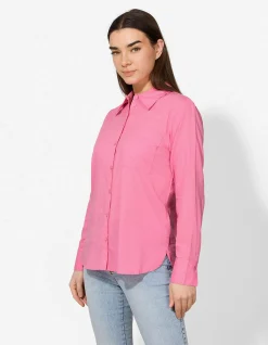 Hemdbluse - Soft-Touch - pink