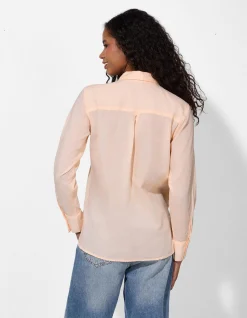 Hemdbluse - Soft-Touch - rosa