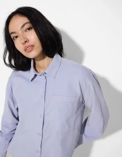 Hemdjacke - Cord - lila