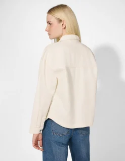 Hemdjacke - einfarbig - weiß
