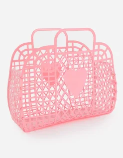 Henkeltasche - einfarbig - pink