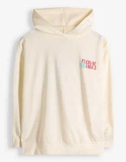 Hoodie - Rückenprint - weiß