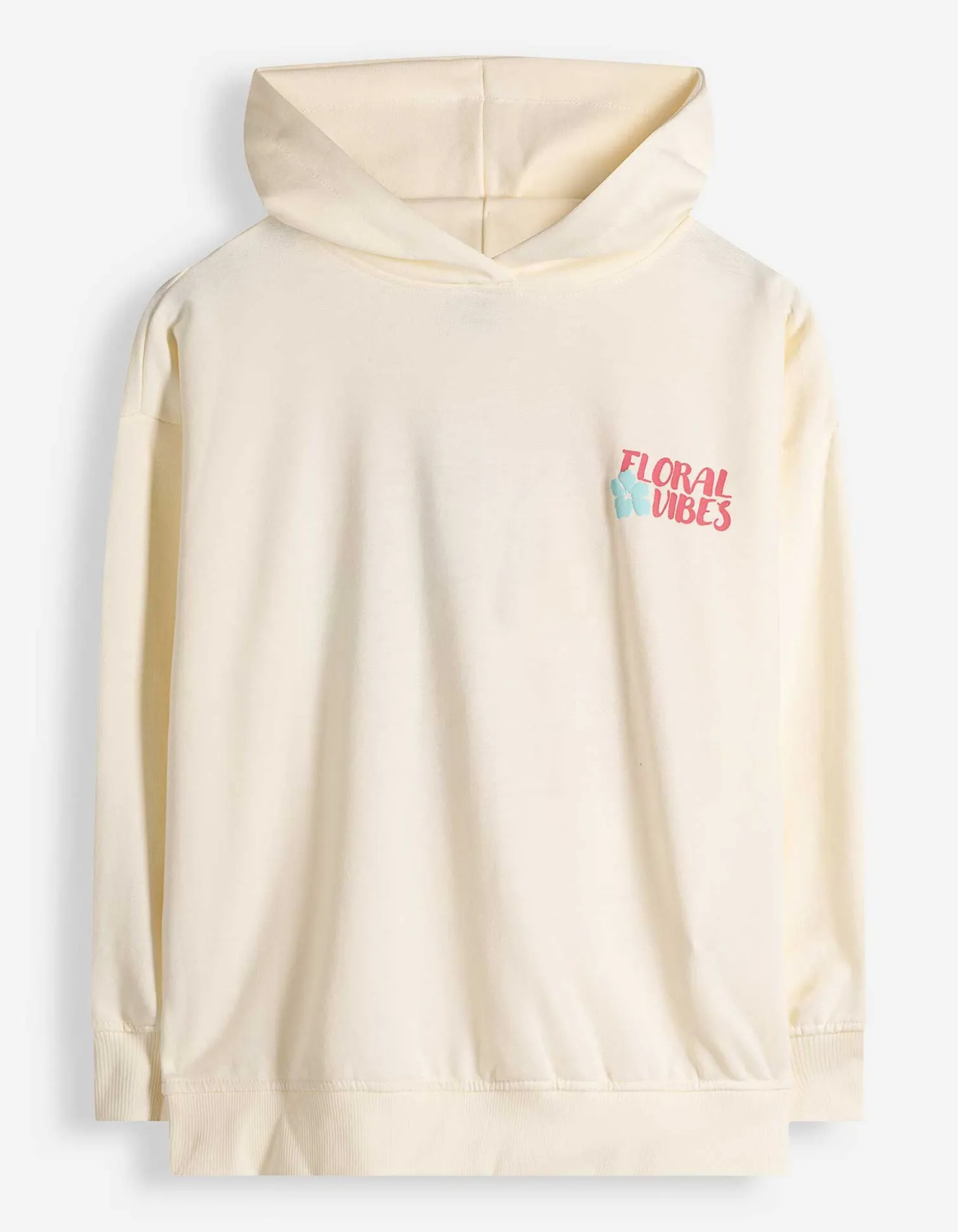 Hoodie - Rückenprint - weiß