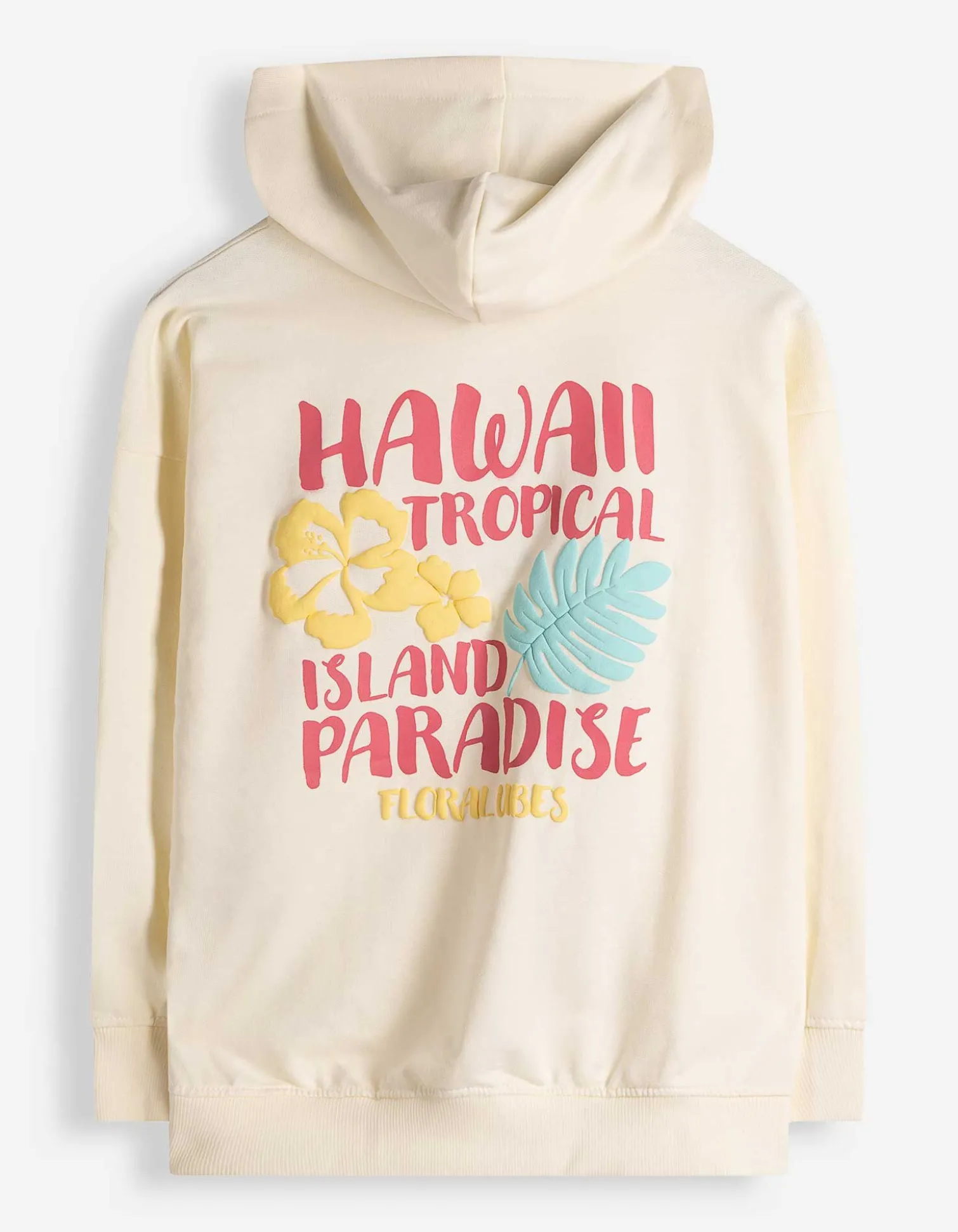 Hoodie - Rückenprint - weiß