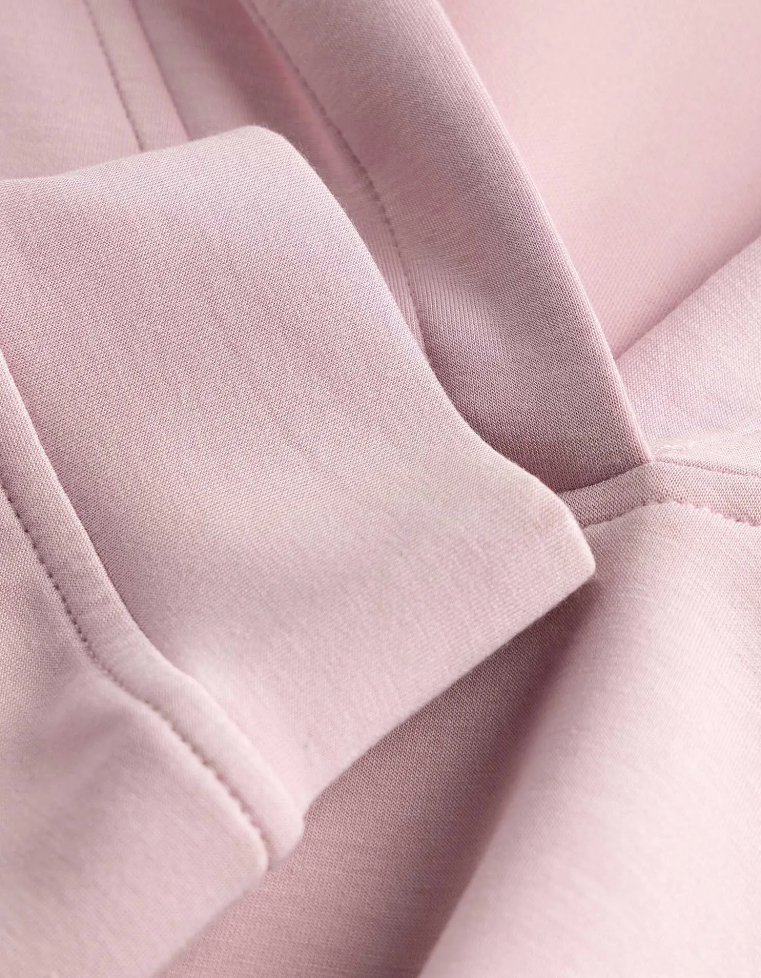 Hoodie - V-Ausschnitt - hellrosa