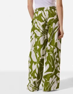 Hose - Allover-Print - grün