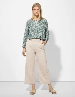 Hose - Elastischer Verschluss - beige