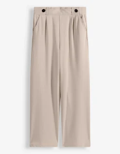 Hose - Elastischer Verschluss - beige