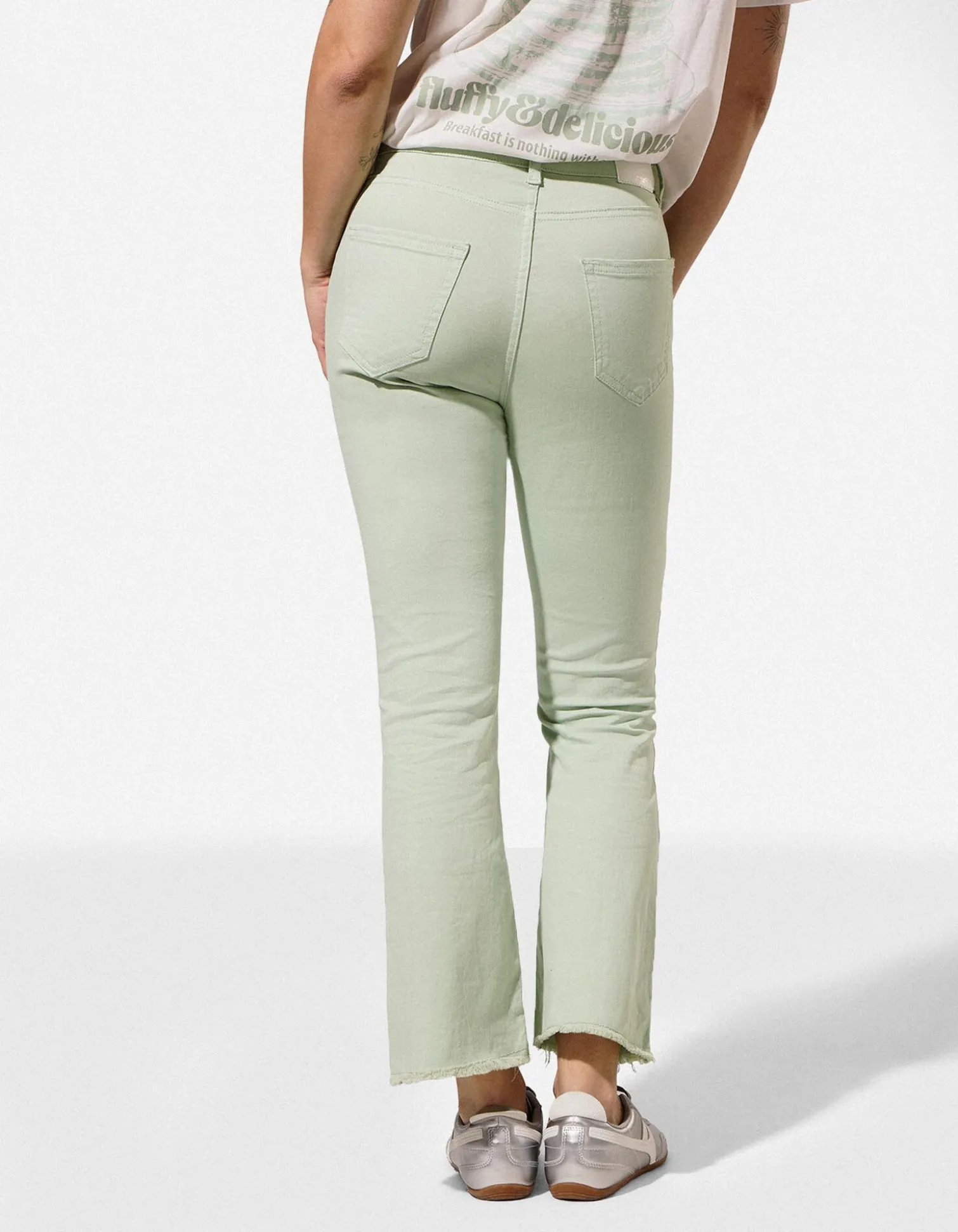 Hose - Flared Fit - grün