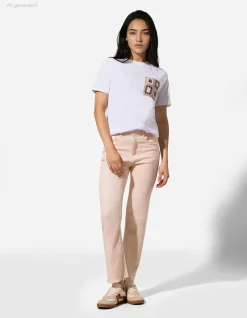 Hose - Flared Fit - rosa
