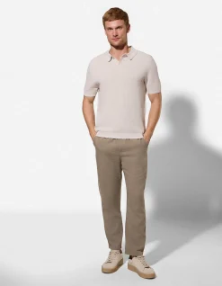 Hose - Leinen-Mix - beige