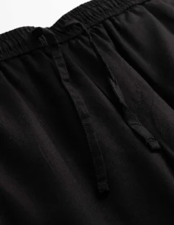 Hose - Leinen-Mix - schwarz