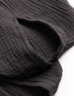 Hose - Musselin - schwarz