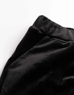 Hose - Samt - schwarz