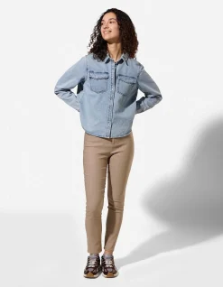Hose - Skinny Fit - braun