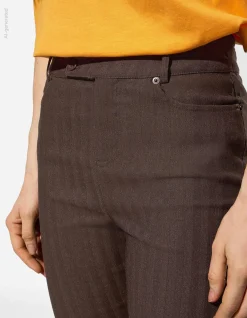 Hose - Skinny Fit - dunkelbraun