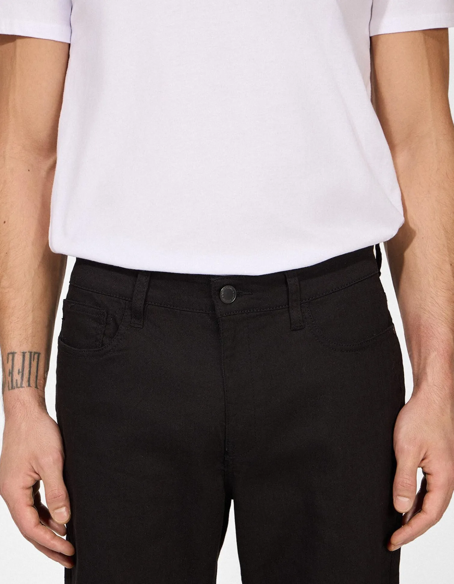 Hose - Straight Fit - schwarz