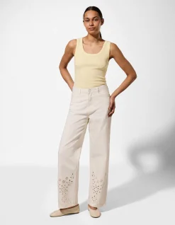 Hose - Straight Fit - weiß