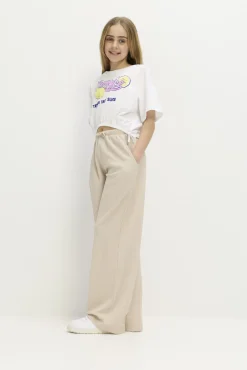 Hose - Waffelstruktur - Beige