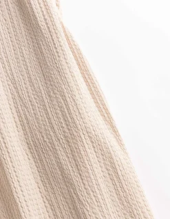 Hose - Waffelstruktur - Beige