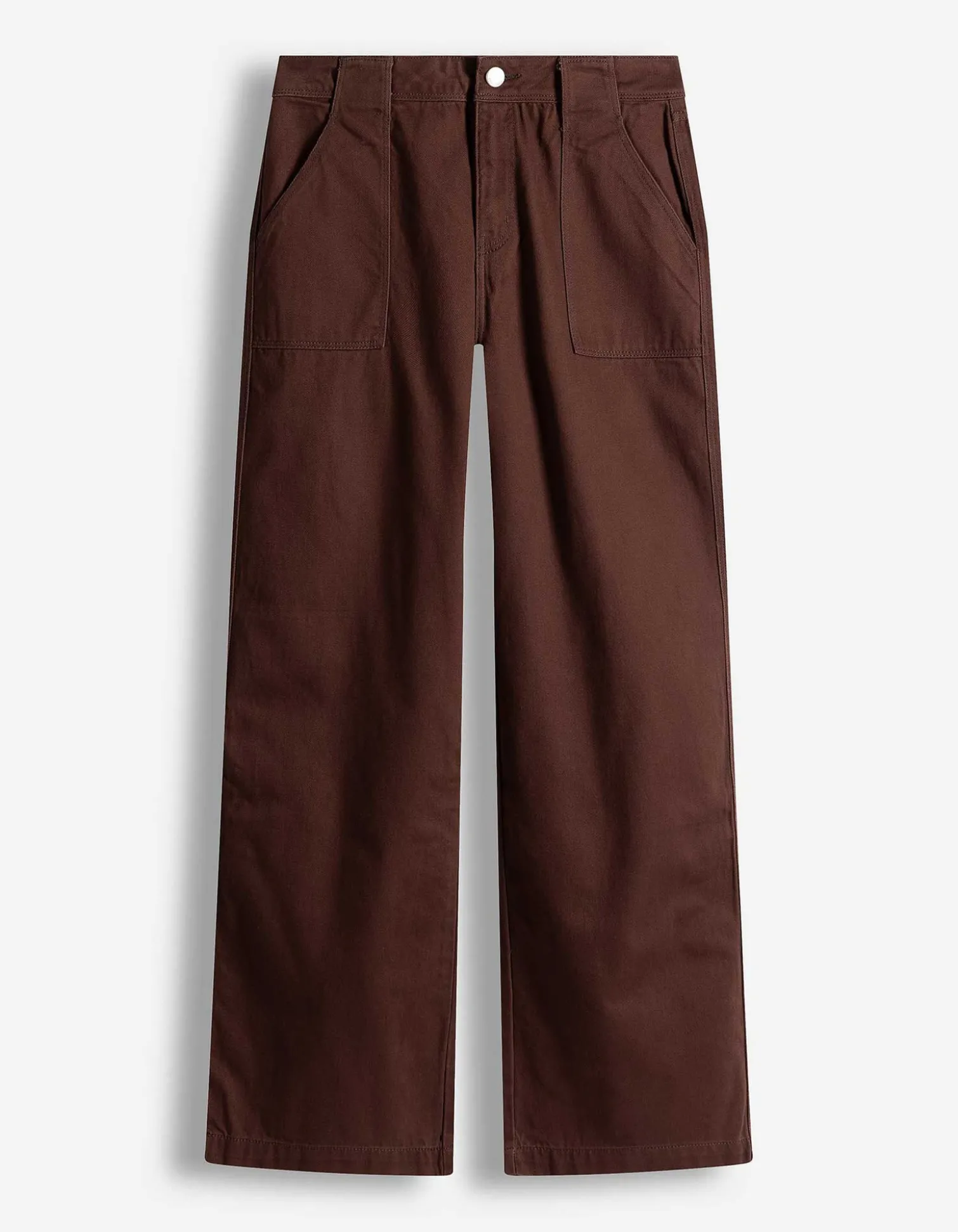 Hose - Wide Fit - dunkelbraun